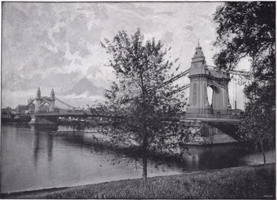 Hammersmith Bridge, from the south side